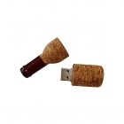 Wooden Usb Drives - Full real capacity usb2.0 usb3.0 eco friendly cork wood bottle shaped usb flash drive with logo LWU261